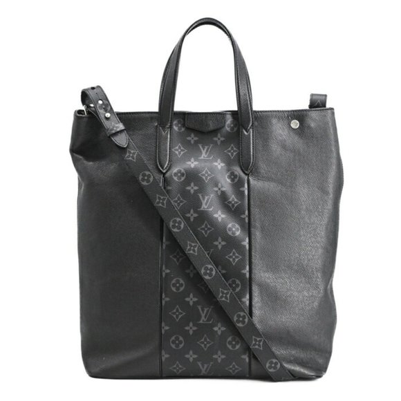LOUIS VUITTON Taiga Rama Monogram City Tote Bag, Handbag, Shoulder Black Noir... - Picture 1 of 15